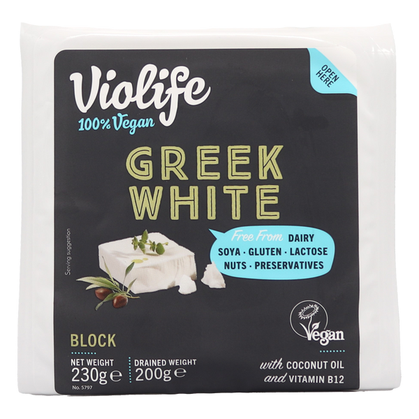 Violife Greek White Vegan Block 200g gluten free plant based cheese alternative