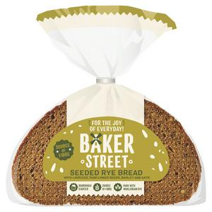 Baker Street Seeded Rye Bread 500g sliced sourdough rye bread with seeds available at The Velvet Corner