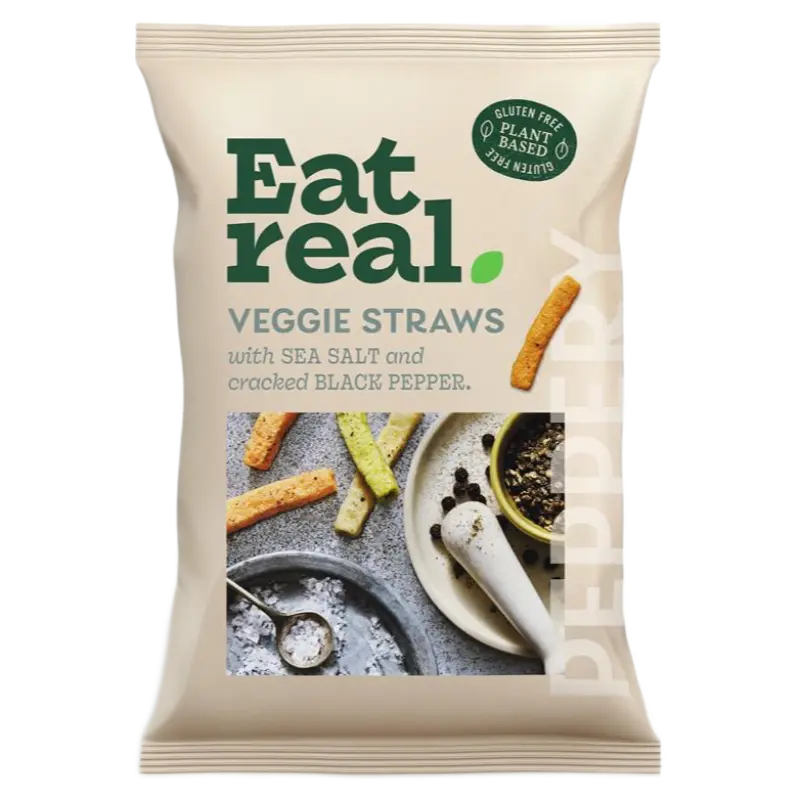 Eat Real Sea Salt & Black Pepper Veggie Straws 110g