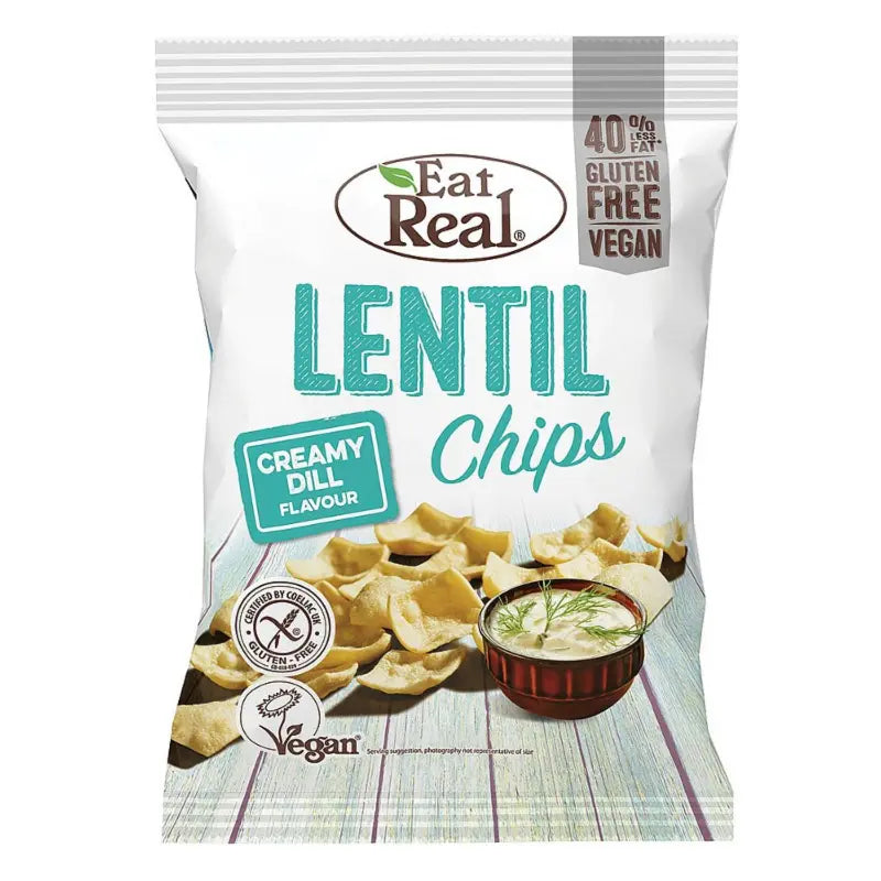Eat Real Lentil Chips Creamy Dill 113g