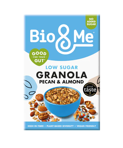 Low Sugar Naturally Granola 360g high fibre plant-based breakfast granola available at The Velvet Corner