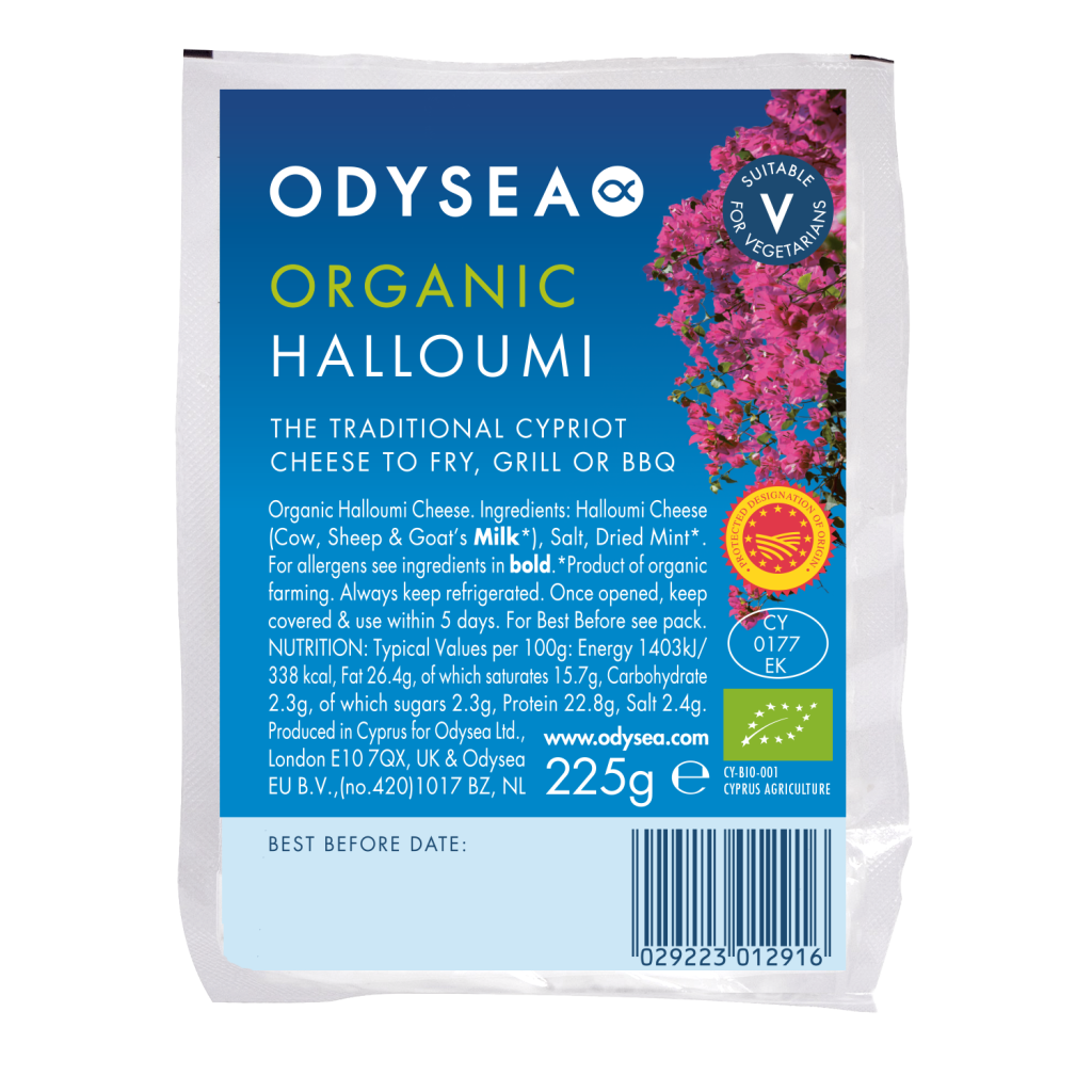 Odysea Organic Halloumi PDO 225g Mediterranean cheese product