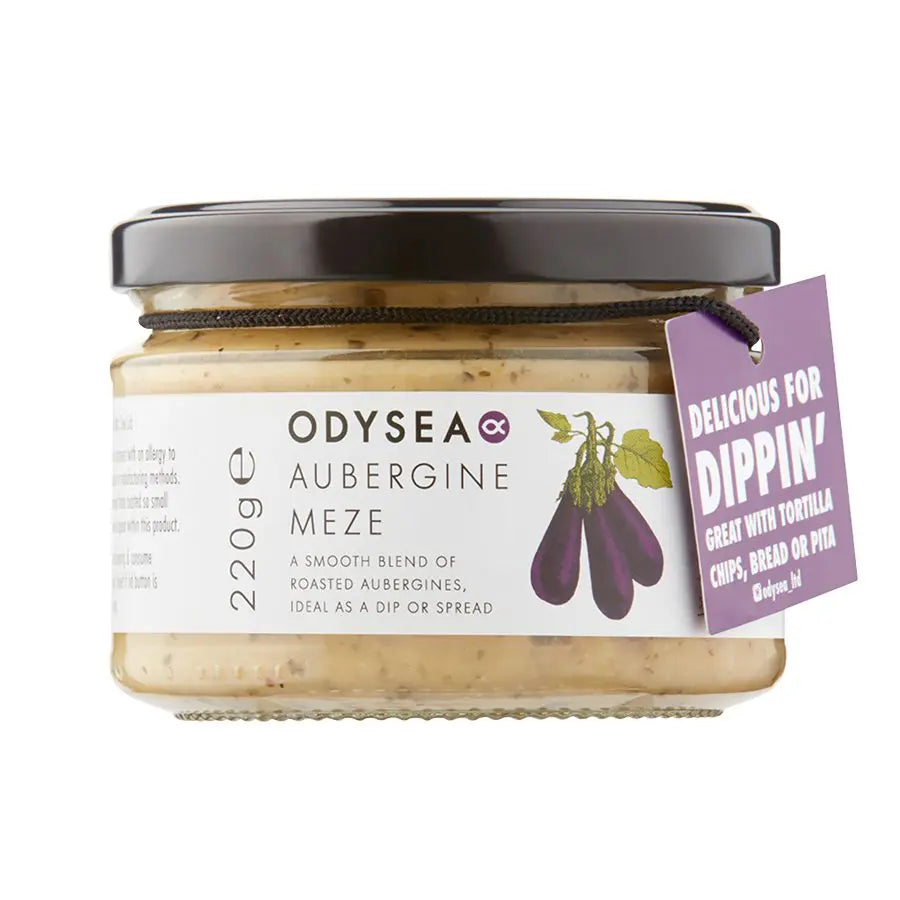 Odysea Aubergine Meze 220g Mediterranean deli product available at The Velvet Corner