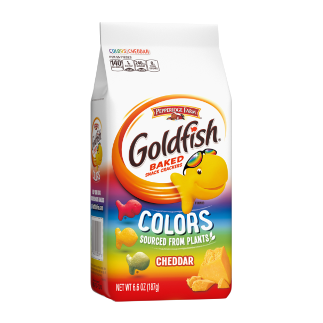 Pepperidge Farm Goldfish Colors cheddar crackers 187g bag