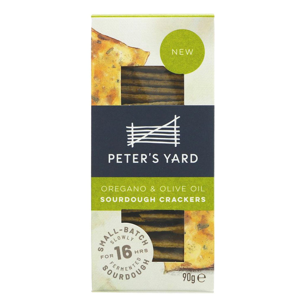 Peter's Yard Oregano and Olive Oil Sourdough Crackers 90g box