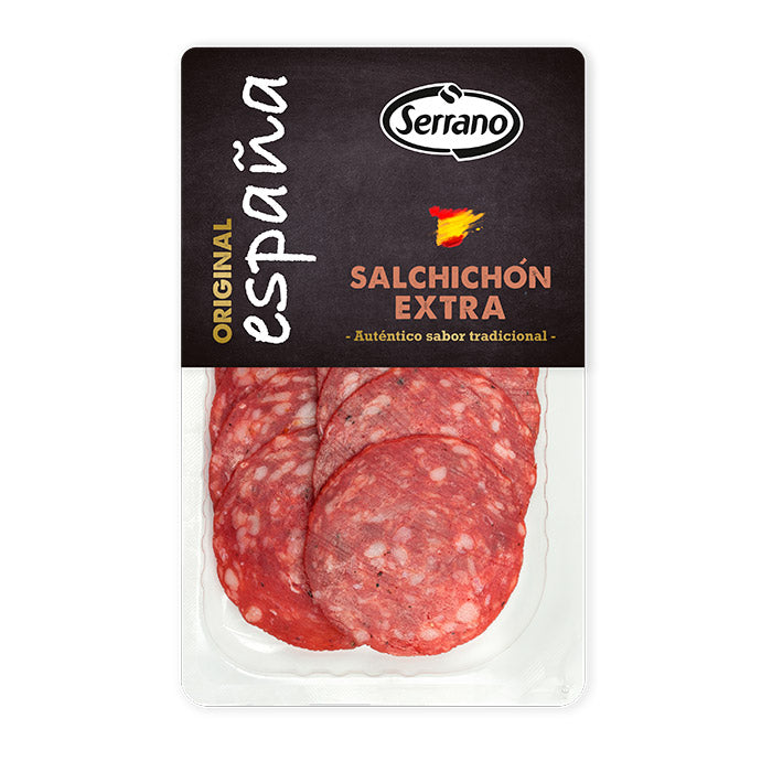 Serrano Salchichón Spanish cured sausage slices 100g pack