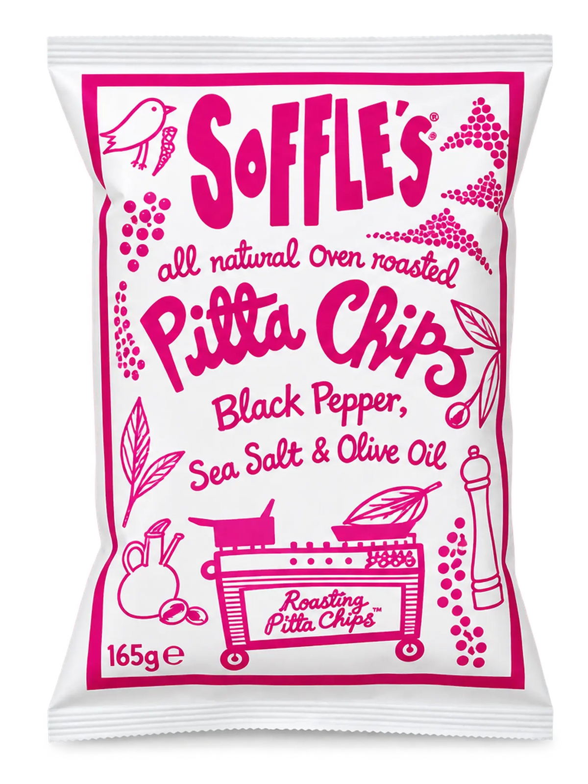 Soffle’s Black Pepper, Sea Salt & Olive Oil Pitta Chips 165g