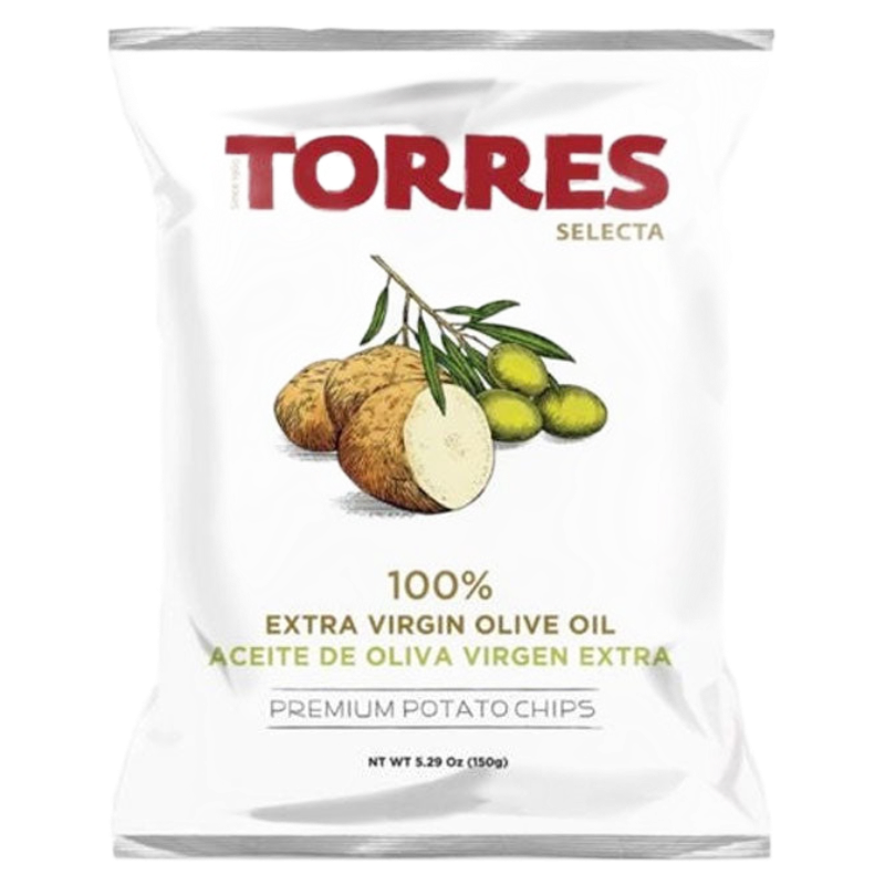 Torres Olive Oil Potato Crisps 150g premium Spanish crisps made with extra virgin olive oil available at The Velvet Corner