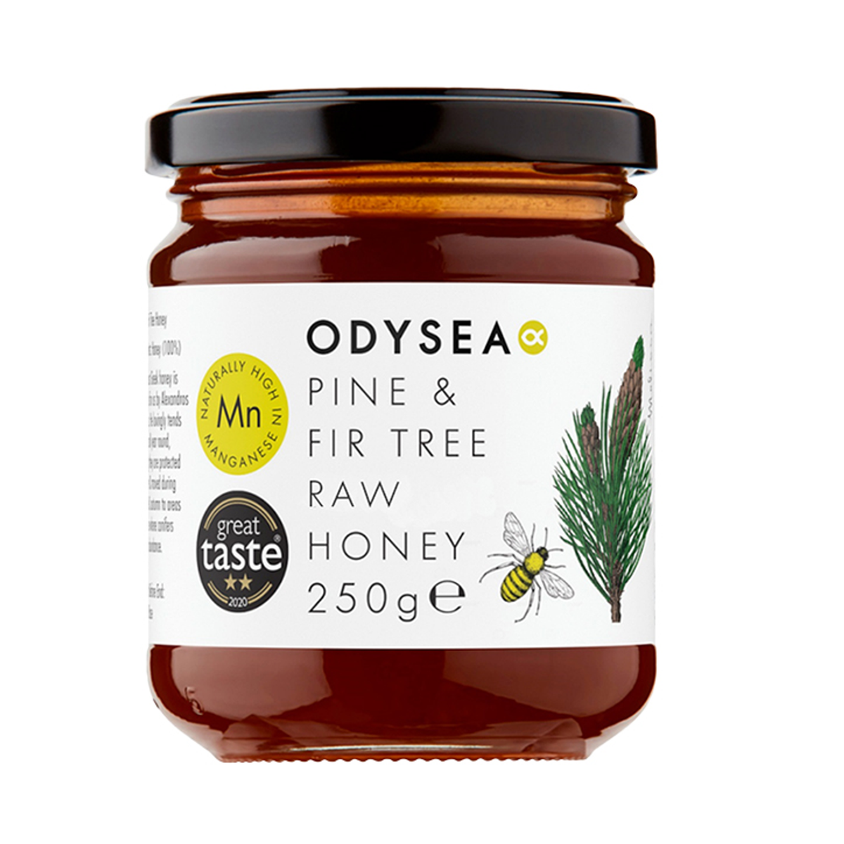 Odysea Greek Pine & Fir Tree Raw Honey 250g Greek honey or spread product available at The Velvet Corner