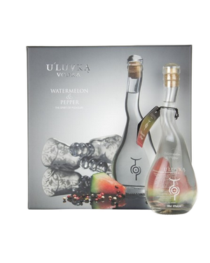 ULUVKA Vodka Watermelon and Pepper Gift Set with 2 Glasses Vodka buy online