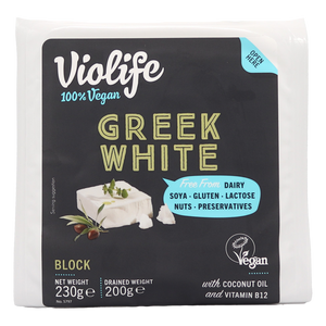 Violife Greek White Vegan Block 200g gluten free plant based cheese alternative