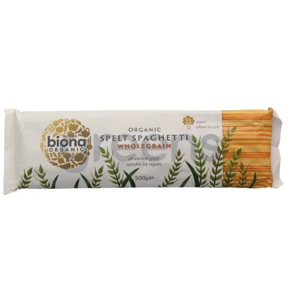 Biona Organic Wholegrain Spelt Spaghetti 500g pack