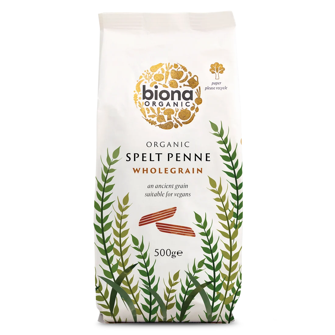 Biona Organic Wholegrain Spelt Penne 500g