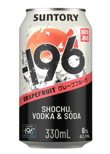 Suntory 196 Grapefruit Shochu Vodka and Soda 330ml Spirits buy online