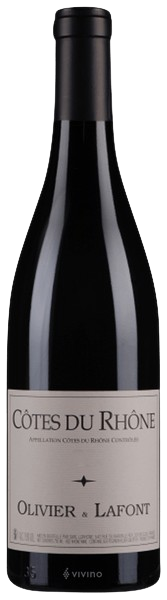 Cotes du Rhone Rouge Olivier and Lafont Grenache France buy online