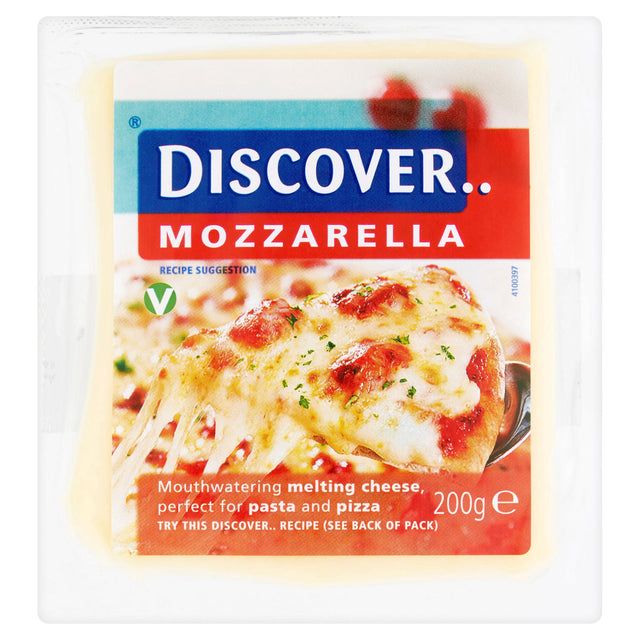 Arla Discover Mozzarella Block 200g vegetarian melting cheese