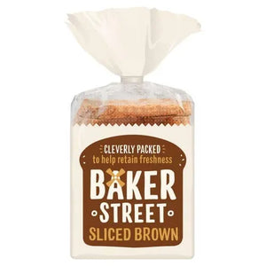 Baker Street Brown Bread Sliced 500g soft sliced brown loaf available at The Velvet Corner