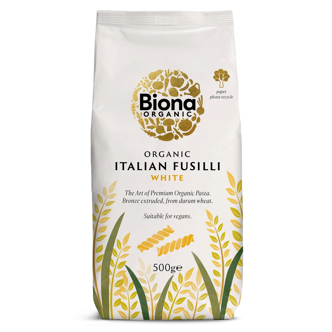 Biona Organic White Fusilli Pasta 500g
