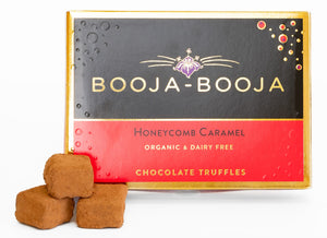 Front pack of Booja-Booja Honeycomb Caramel Chocolate Truffles 8 Pack 92g
