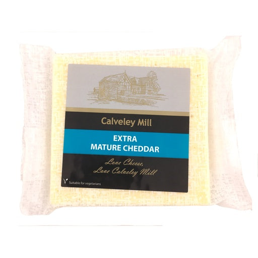 Calveley Extra Mature Cheddar Block 150g vegetarian British cheese