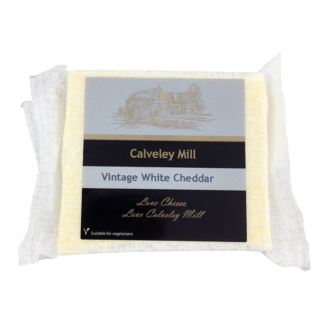 Calveley Vintage Cheddar Block 150g vegetarian mature British cheese