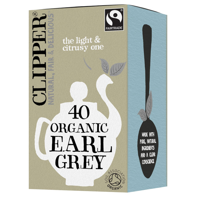 Clipper Fairtrade Organic Earl Grey Tea 40 Bags – 96g