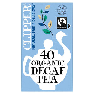 Clipper Organic Everyday Decaf Tea 40 Bags 116g blue box