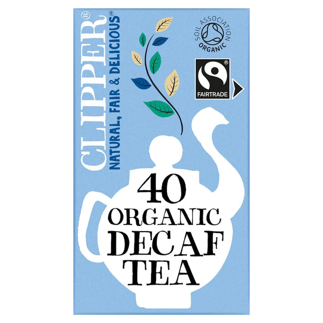 Clipper Organic Everyday Decaf Tea 40 Bags 116g blue box