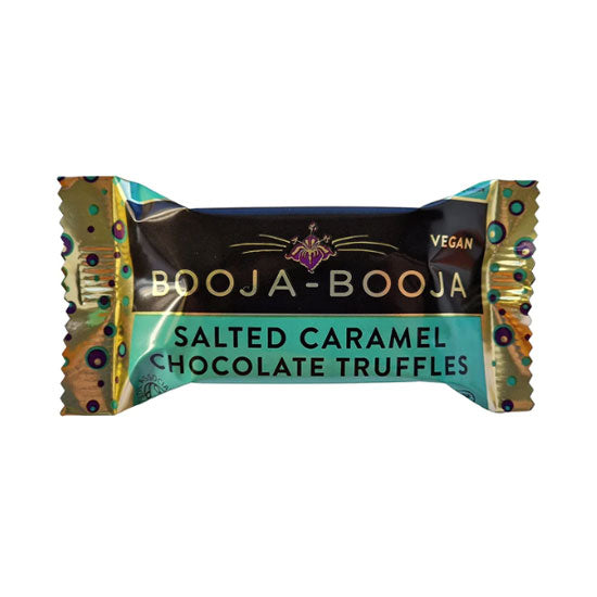 Front pack of Booja-Booja Salted Caramel Chocolate Truffles 23g