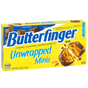 Front pack of Butterfinger Unwrapped Minis Theatre Box 79g