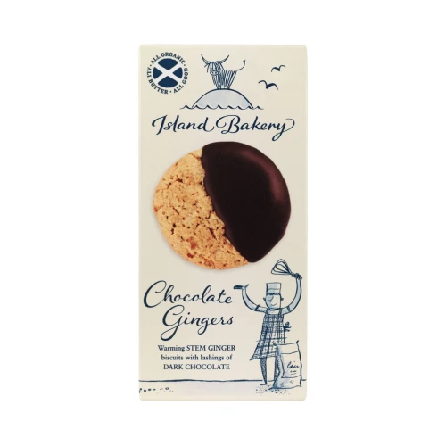 Island Bakery Organic Chocolate Gingers biscuits 133g box