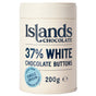 Front pack of Islands Chocolate 37% White Chocolate Buttons 200g