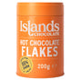 Front pack of Islands Chocolate 55% Dark Hot Chocolate Flakes 200g