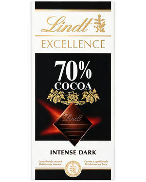 Lindt Excellence 70% Cocoa Dark Chocolate Bar 100g