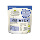 Back of a food package showing product information, nutrition facts, ingredients, and usage notes on a white background.