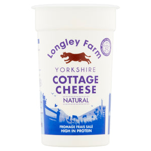 Longley Farm Natural Cottage Cheese 250g vegetarian gluten free high protein cheese