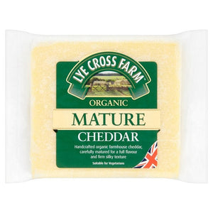 Lye Cross Organic Mature Cheddar Block 245g vegetarian organic cheese
