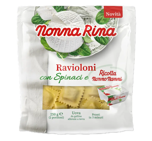 Nonna Rina Spinach & Ricotta Ravioloni 250g