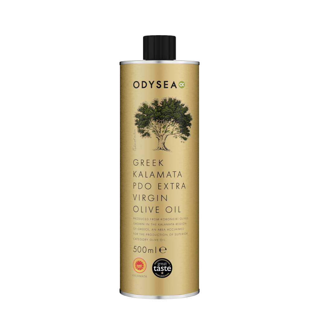 Odysea PDO Kalamata Extra Virgin Olive Oil Tin 500ml Mediterranean oil or vinegar product available at The Velvet Corner