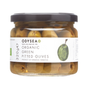 Odysea Organic Green Pitted Olives in brine (320g)