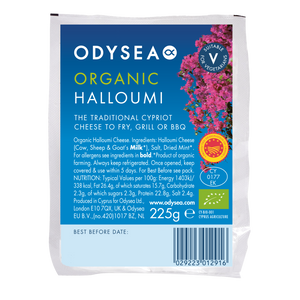 Odysea Organic Halloumi PDO 225g Mediterranean cheese product