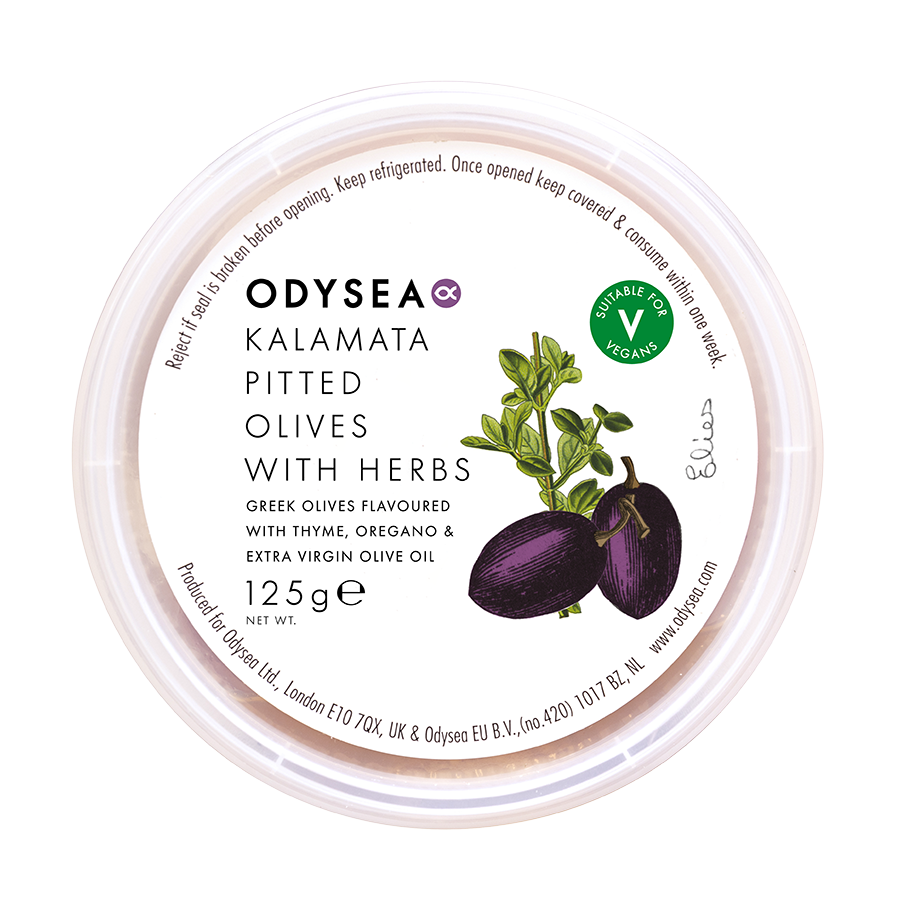Odysea Kalamata Pitted Olives with Herbs 125g