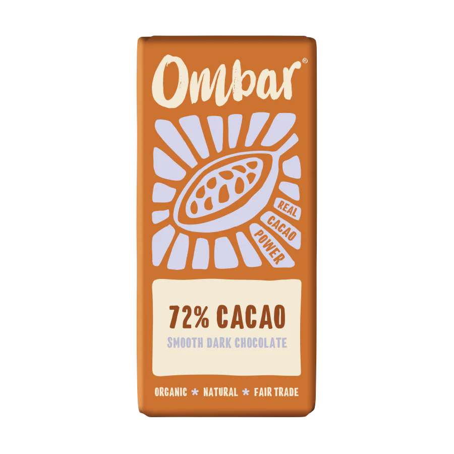 Ombar 72% Cacao Organic Vegan Chocolate Bar 70g