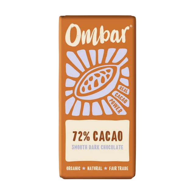 Ombar 72% Cacao Organic Vegan Chocolate Bar 70g