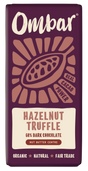 Front pack of Ombar Hazelnut Truffle Organic Vegan Chocolate Bar 70g
