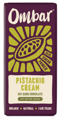Front pack of Ombar Pistachio Cream Organic Vegan Chocolate Bar 70g