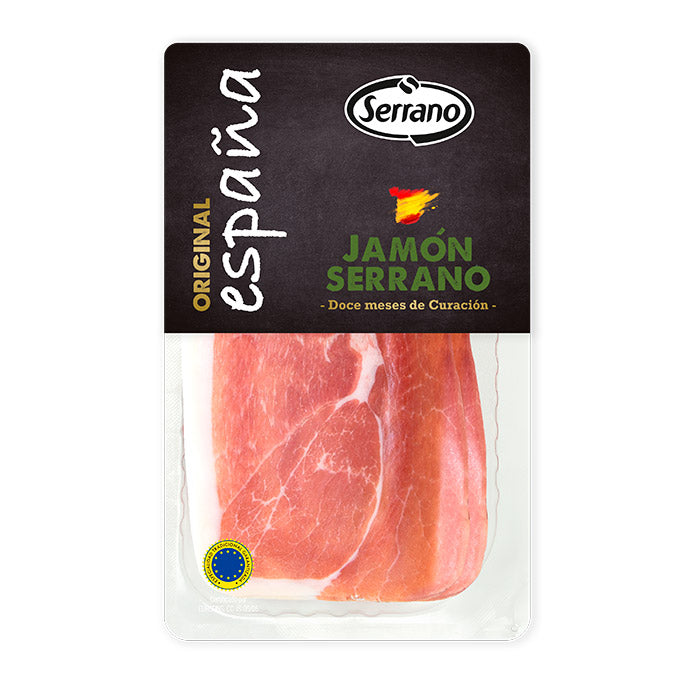 Serrano Jamón Serrano twelve-month cured sliced ham 80g pack