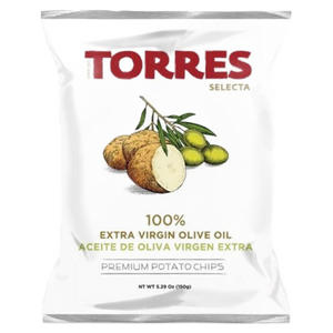 Torres Olive Oil Potato Crisps 150g premium Spanish crisps made with extra virgin olive oil available at The Velvet Corner