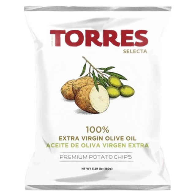 Torres Olive Oil Potato Crisps 150g premium Spanish crisps made with extra virgin olive oil available at The Velvet Corner