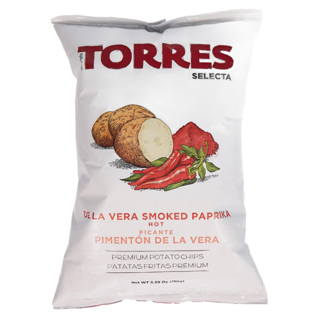 Torres Smoked Paprika Potato Chips 150g premium Spanish gourmet crisps with smoked paprika available at The Velvet Corner